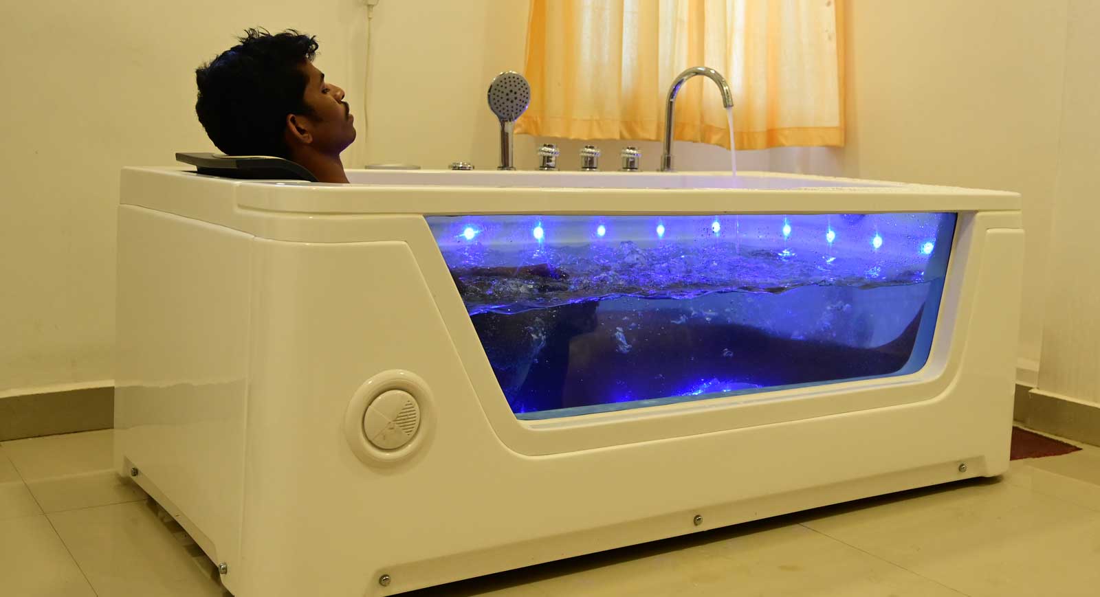 Relaxed patient in Hydrotherapy treatment